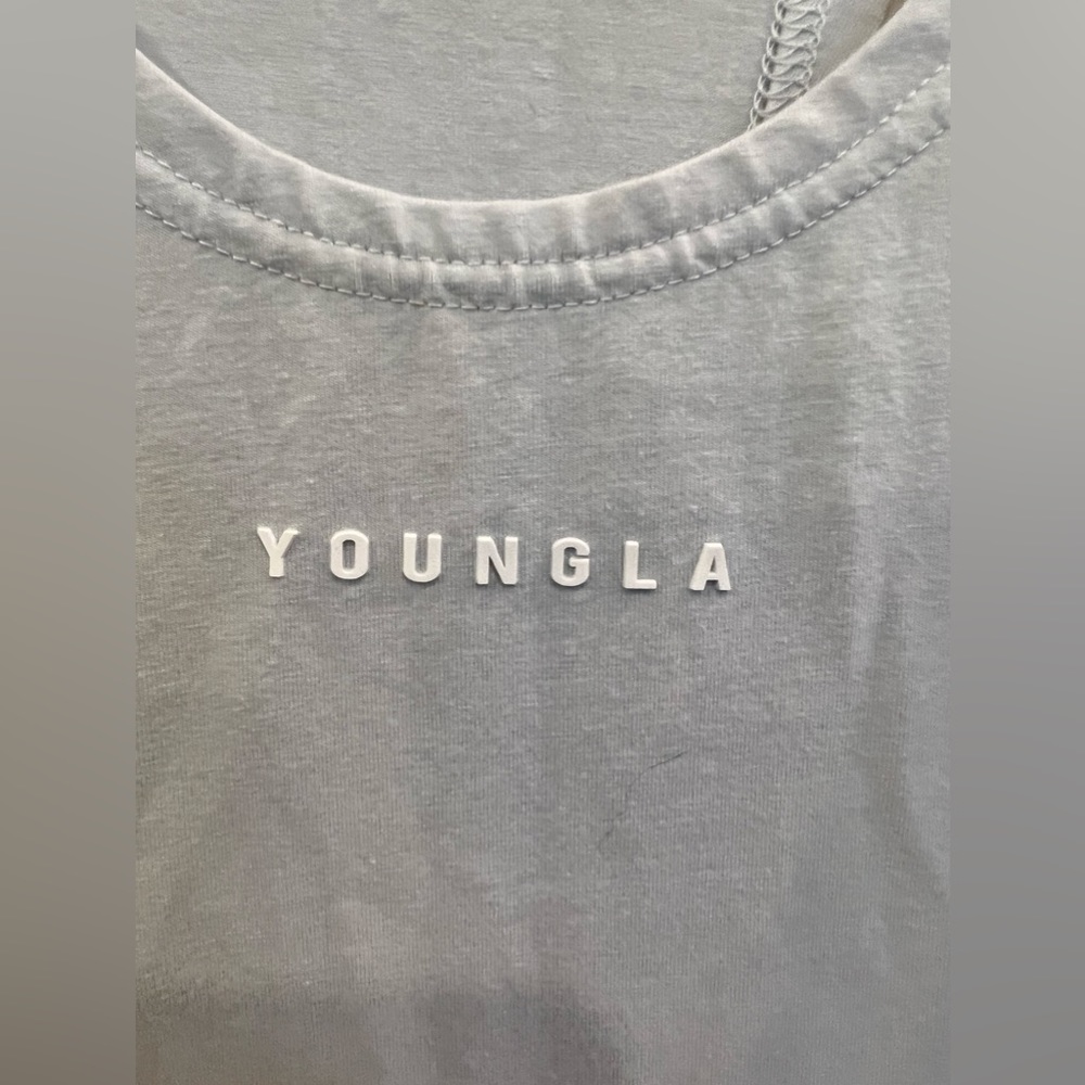 #632 YoungLa mens muscle tank top blue Size XXL - Picture 3 of 5